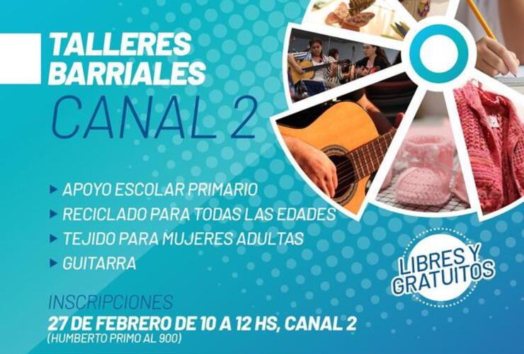 Imagen de Canal 2: Abren las inscripciones para los talleres barriales