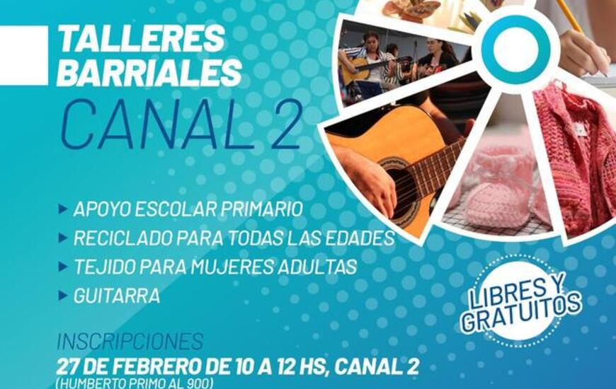 Imagen de Canal 2: Abren las inscripciones para los talleres barriales