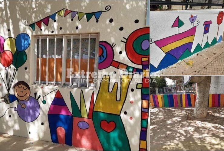 Docentes decoraron el anexo del barrio de La Costa