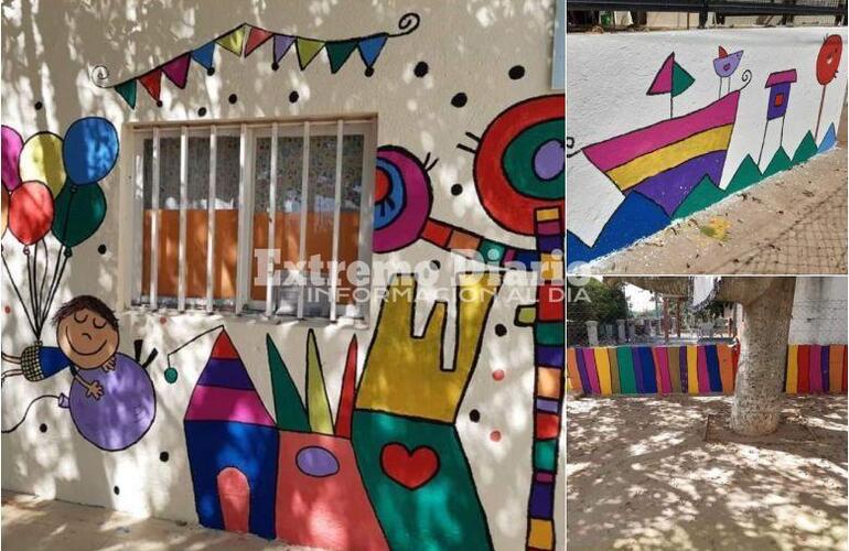 Docentes decoraron el anexo del barrio de La Costa