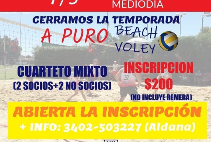 Imagen de Talleres organiza un nuevo torneo de Beach Voley