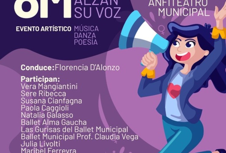 Imagen de 8 de marzo: Evento artístico en el Anfiteatro por el Día Internacional de la Mujer