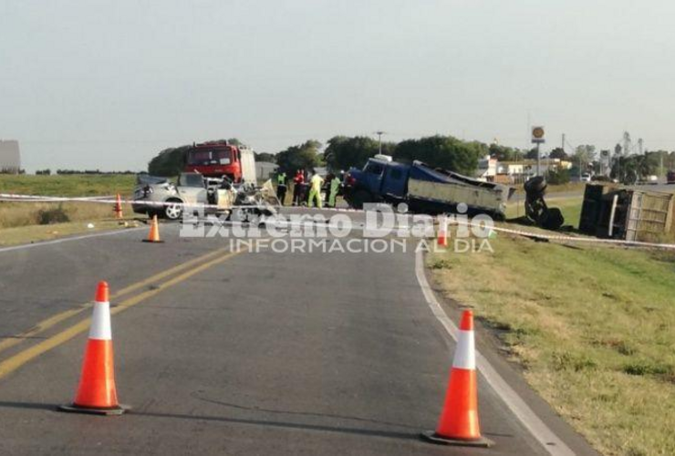 Fue en la curva de la ruta 18.