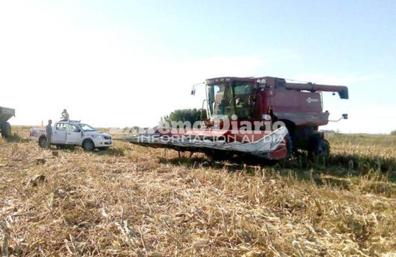 Literalmente lo aplastó. Fue un accidente laboral que ocurrió ayer en la localidad de Fuentes.