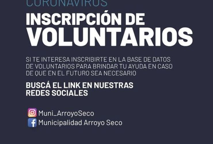 Imagen de Abren registro para voluntarios que deseen ayudar a vecinos en esta pandemia