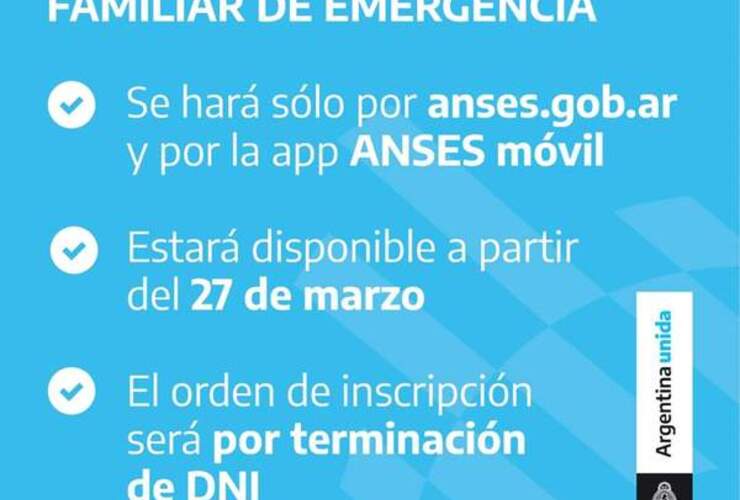 Imagen de Preinscripción para el ingreso familiar de emergencia