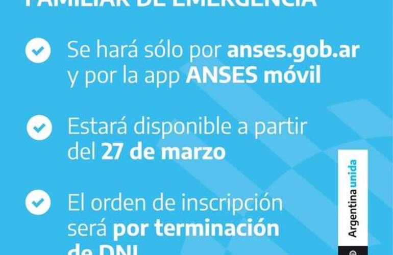 Imagen de Preinscripción para el ingreso familiar de emergencia