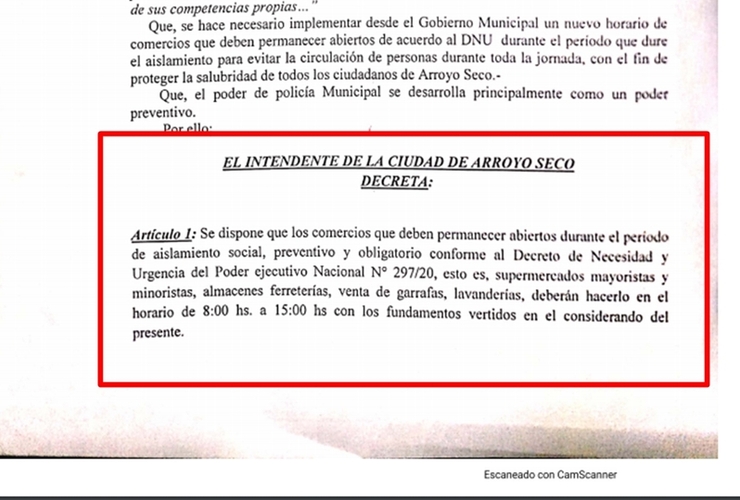 Imagen de Horario comercial: Nuevo comunicado oficial del gobierno municipal