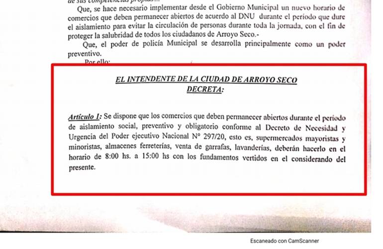 Imagen de Horario comercial: Nuevo comunicado oficial del gobierno municipal