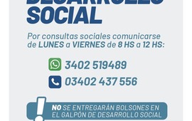 Imagen de Comunicado del &aacute;rea de Desarrollo Social