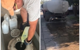 Imagen de El empresario Joaqu&iacute;n Martins colabora con la desinfecci&oacute;n en su barrio