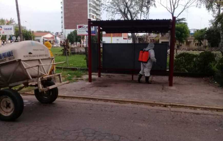 Imagen de Desinfecci&oacute;n de garitas de colectivos