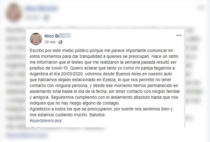 Foto: captura de pantalla Facebook