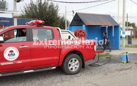 Los trabajos son realizados por la Comuna y Bomberos Voluntarios