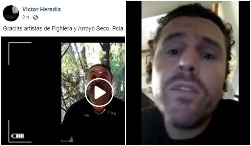 El maestro comparti&oacute; el video en su facebook y salud&oacute; a los artistas de la zona por la interpretaci&oacute;n de Sobreviviendo