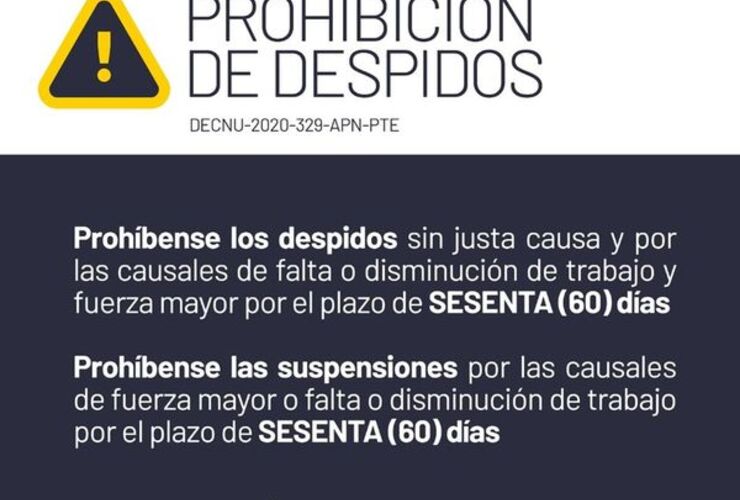 Imagen de COVID - 19: Prohibición de despidos laborales