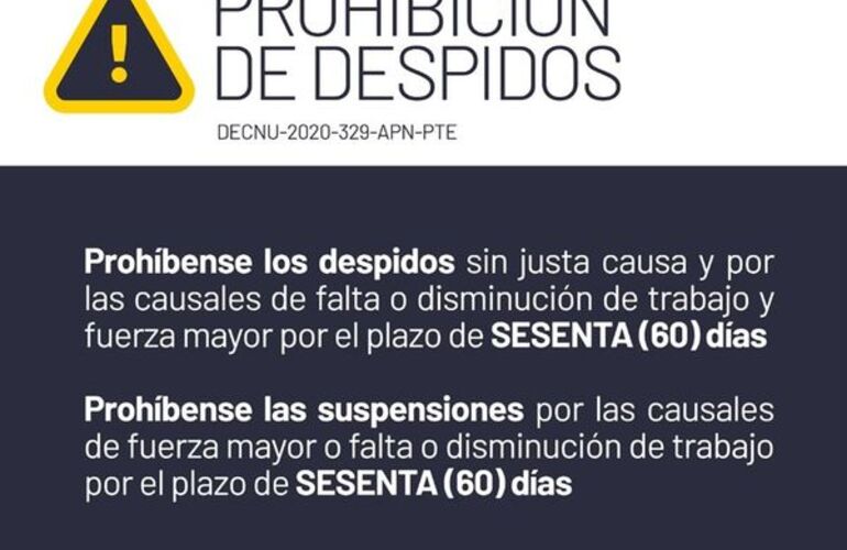 Imagen de COVID - 19: Prohibición de despidos laborales