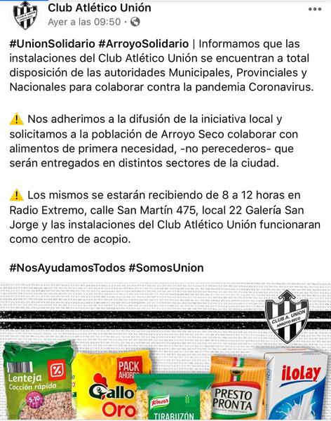 Imagen de Radio Extremo y los clubes de la ciudad invitan a sumarse a  una importante colecta solidaria de alimentos