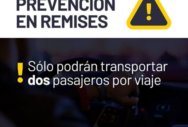 Imagen de Solo dos pasajeros: Se suman medidas de prevención en el servicio de remises