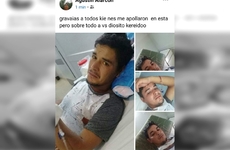 El propio Agustín posteó fotos en Facebook y agradeció a todos por el apoyo recibido en estos días.