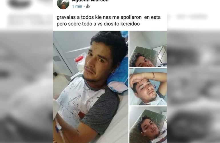 El propio Agustín posteó fotos en Facebook y agradeció a todos por el apoyo recibido en estos días.