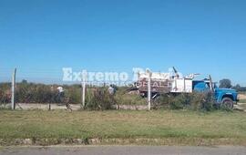 La empresa Lapacho Construcciones limpia el predio del lugar