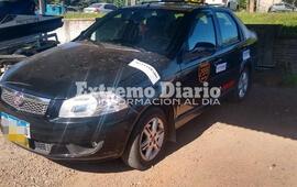 Imagen de Taxi secuestrado en el destacamento de Prefectura