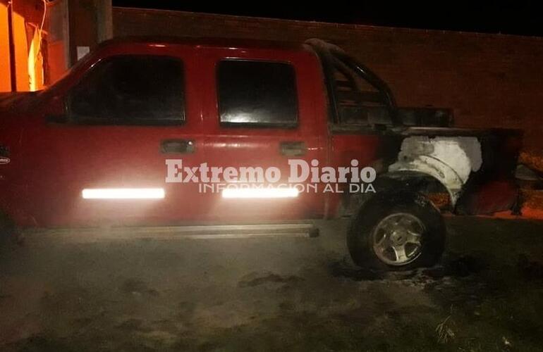 Imagen de Incendio de una camioneta en Fighiera