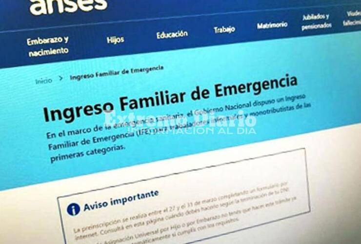 Imagen de Ingreso Familiar de Emergencia: se pagará a partir del 21 de Abril