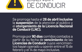Imagen de COVID - 19: Pr&oacute;rroga para plazos en licencias de conducir