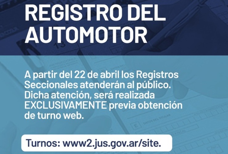 Imagen de Abren los Registros del Automotor y el Tribunal de Faltas con medidas especiales