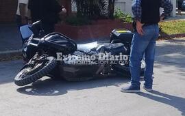 La motocicleta en la circulaba al momento del choque.