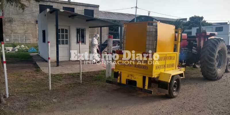 La Comuna desinfecta diferentes partes del pueblo