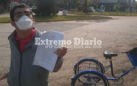 Pancho se dedica a la actividad de cadeter&iacute;a y reparto de garrafas