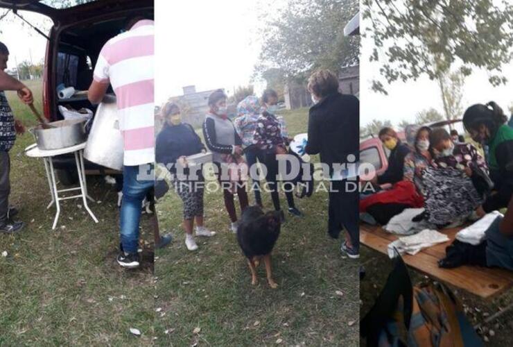 Se entregaron más de cien porciones de comida.