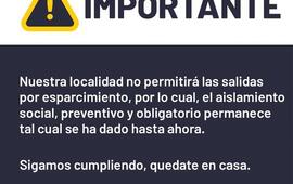 Imagen de Cuarentena: En nuestra ciudad tampoco se permitir&aacute;n las salidas por esparcimiento