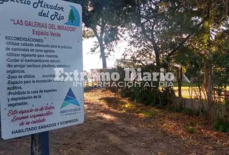 El espacio público usurpado se encuentra en el barrio Mirador del Río.