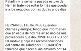 El texto que fue viralizado