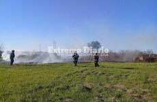 Imagen de Incendio de pastizales detrás del cementerio