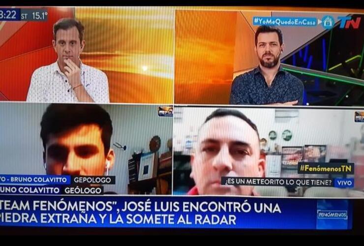 Imagen de Dalfonso encontró una piedra extraña y lo entrevistaron en TN: ¿Es un meteorito?