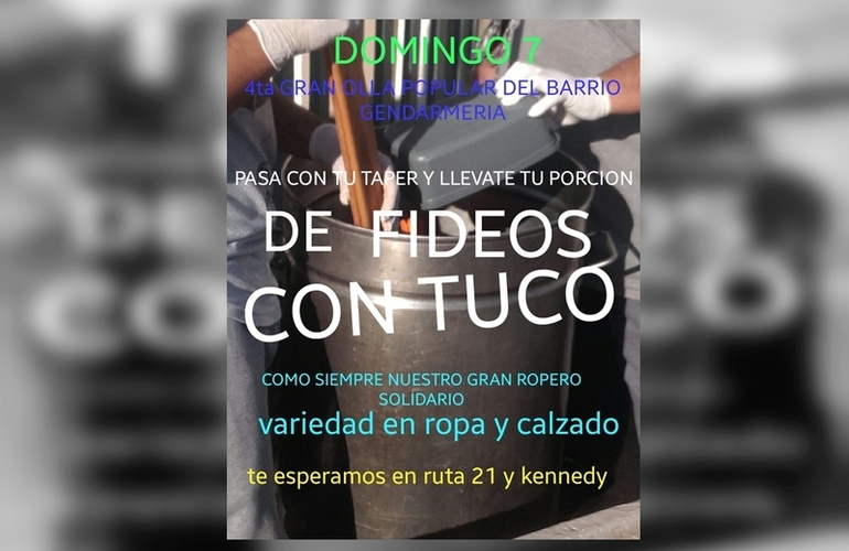 Imagen de 4ta Ollada Popular en el Barrio Gendarmería