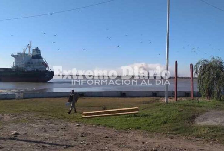 Una de las imágenes tomadas ayer desde el puerto local