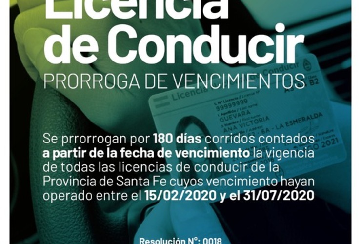 Imagen de Covid-19: Nueva prórroga en el vencimiento de las licencias de conducir