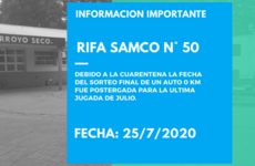 Imagen de El SAMCo postergó la fecha del sorteo final de su rifa