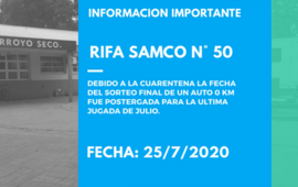 Imagen de El SAMCo posterg&oacute; la fecha del sorteo final de su rifa