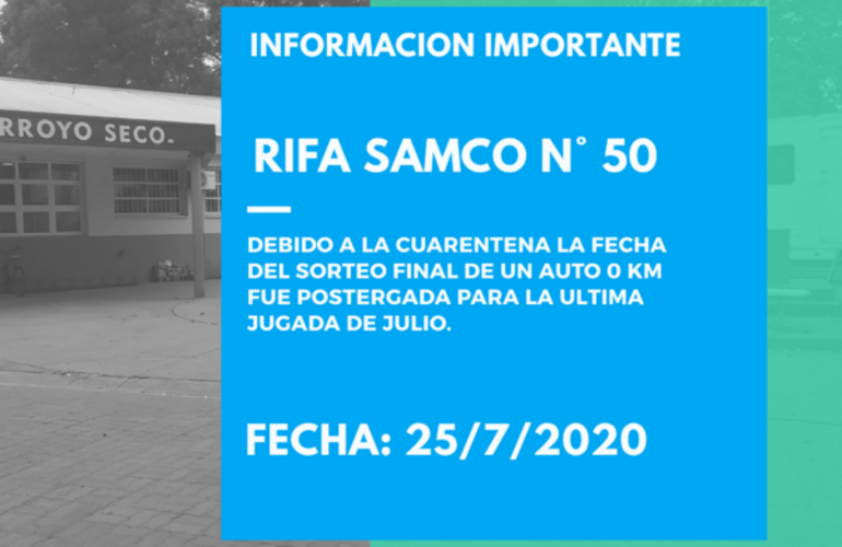 Imagen de El SAMCo posterg&oacute; la fecha del sorteo final de su rifa