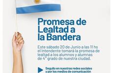 Imagen de La Municipalidad prepara un acto virtual de Promesa de Lealtad a la Bandera