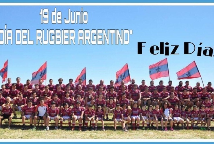 Imagen de Hoy 19 de Junio, Día del Rugbier Argentino y Talleres saludos a los jugadores del club