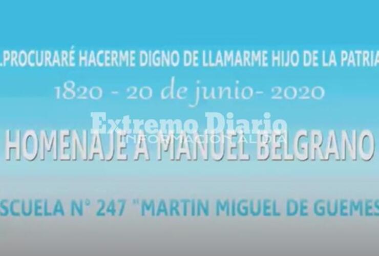 Imagen de 20 de Junio: Homenaje de la Escuela N° 247 al General Manuel Belgrano