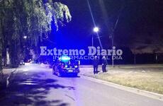 Personal policial trabajo en San Martín y Marechal